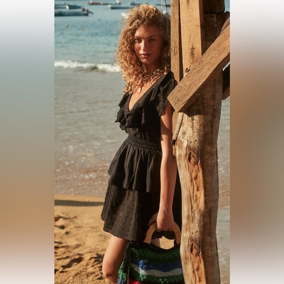 NWT Playa Lucila Ruffle Mini Dress - Picture 2 of 9